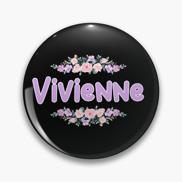 Item preview, Purple Flower Vivienne Name Label (Black) designed and sold by NormadWorld.