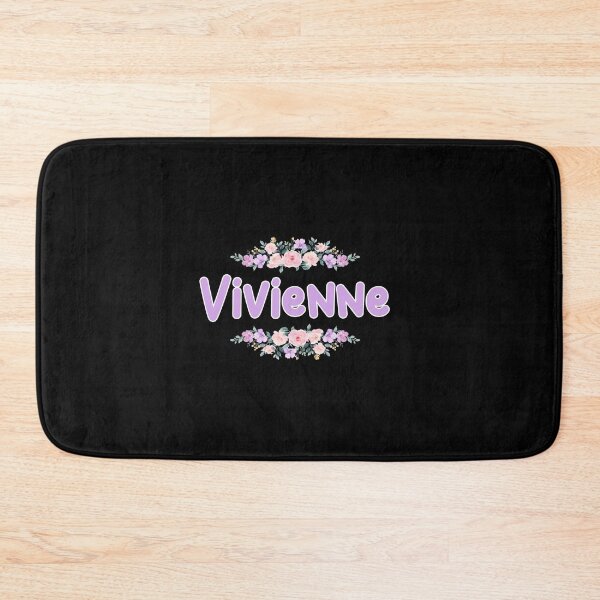 Item preview, Purple Flower Vivienne Name Label (Black) designed and sold by NormadWorld.