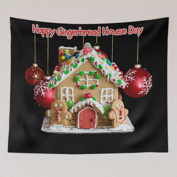 Item preview, "Gingerbread House Day" is a day when people around the world come together to build beautiful gingerbread houses and create fun during the Christmas festival. designed and sold by attakorn.