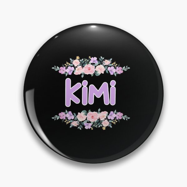 Item preview, Purple Flower Kimi Name Label (Black) designed and sold by NormadWorld.