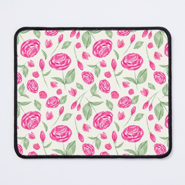 Item preview, Pink Watercolor Roses Pattern No.1 On Cream designed and sold by QuestingPixel.