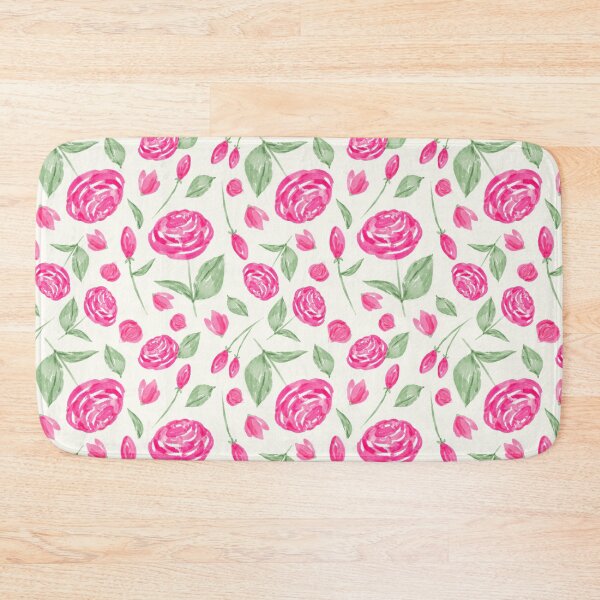 Item preview, Pink Watercolor Roses Pattern No.1 On Cream designed and sold by QuestingPixel.