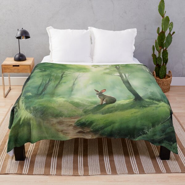 Item preview, Rabbit in Green forest_watercolour designed and sold by shokA Design.
