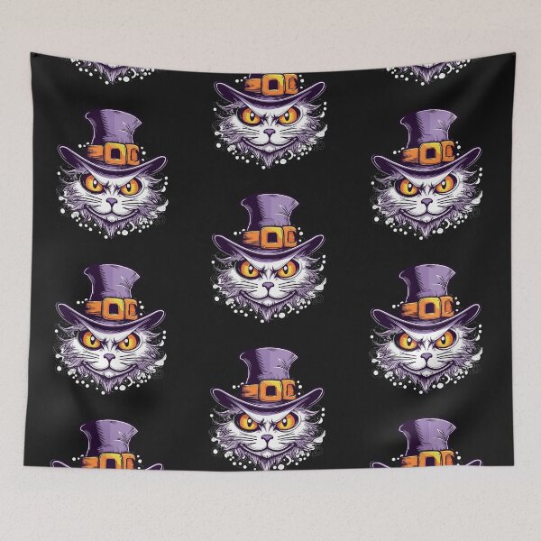 Item preview, Spooky Cat Elegance: Bold Outlines and Whimsy designed and sold by DigitalGraphic1.