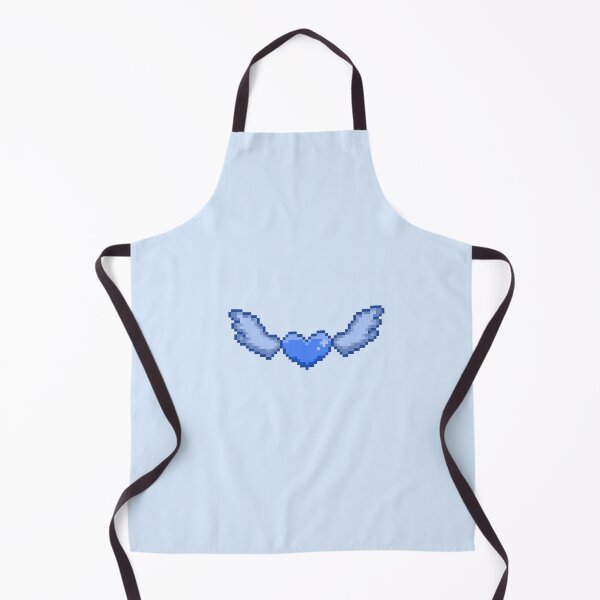 Item preview, pixel blue heart with wings designed and sold by ceyin.
