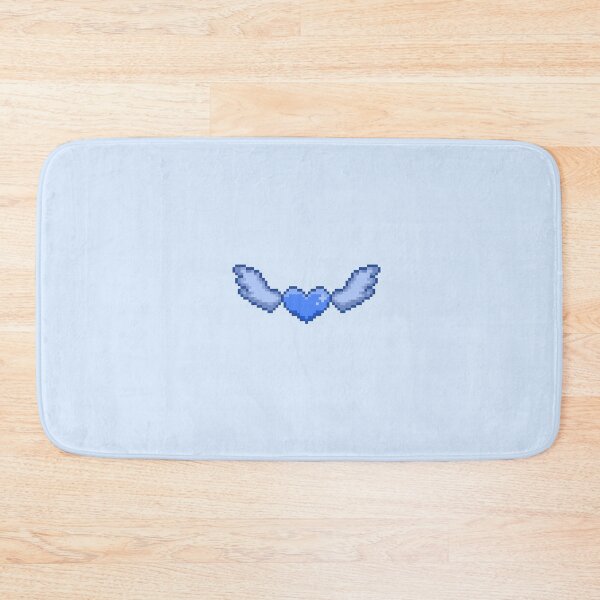 Item preview, pixel blue heart with wings designed and sold by ceyin.