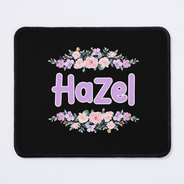 Item preview, Purple Flower Hazel Name Label (Black) designed and sold by NormadWorld.