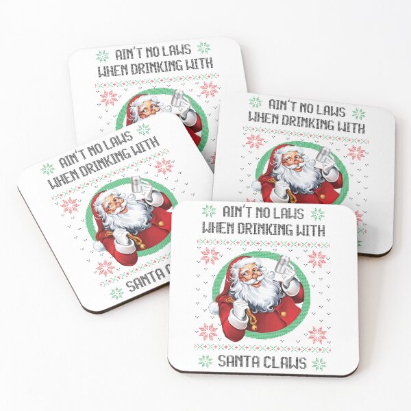 Item preview, aint no laws when drinking with santa claus christmas festive designed and sold by dimaxstore.