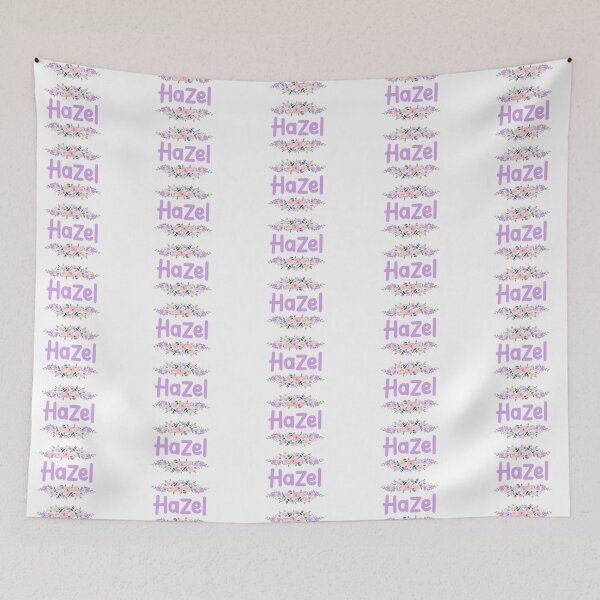 Item preview, Purple Flower Hazel Name Label designed and sold by NormadWorld.