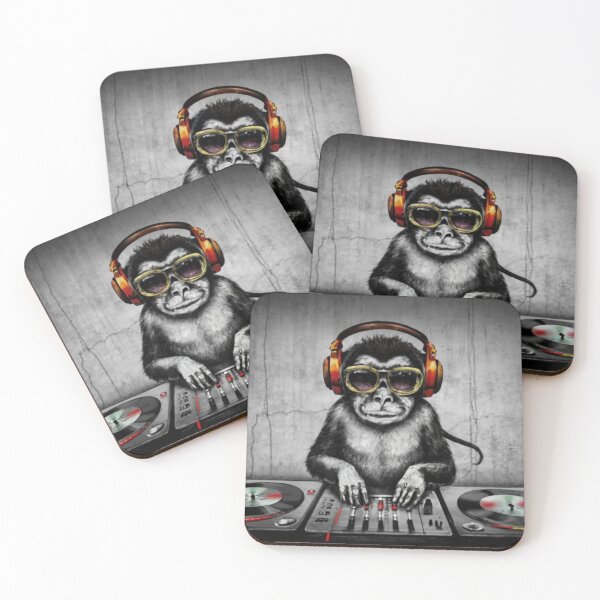 Item preview, Dj Monkey Stencil Graffiti designed and sold by Bomax121.