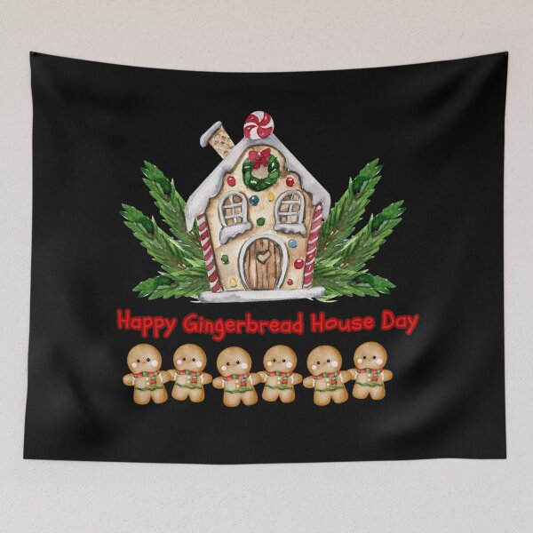 Item preview, "Gingerbread House Day" is a day when people around the world come together to build beautiful gingerbread houses and create fun during the Christmas festival. designed and sold by attakorn.