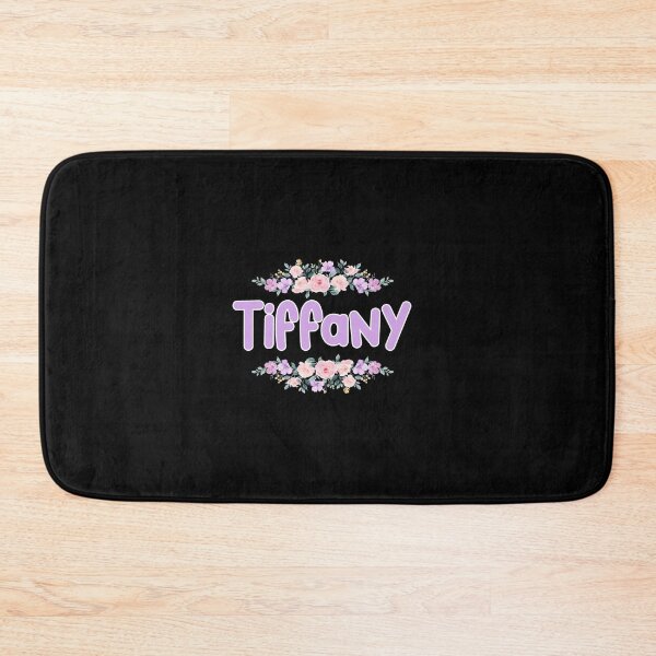 Item preview, Purple Flower Tiffany Name Label (Black) designed and sold by NormadWorld.