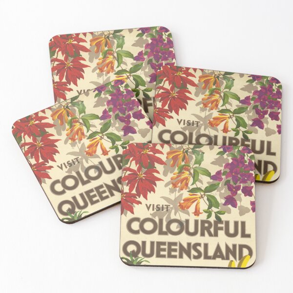 Item preview, Vintage Colourful Queensland Australia Travel designed and sold by cutesy.