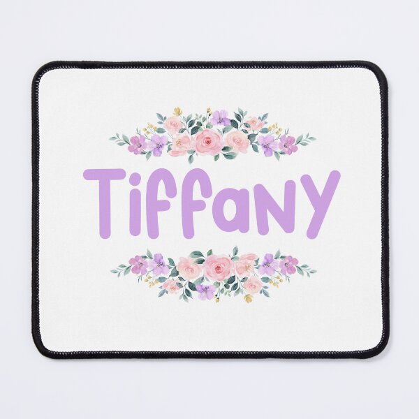 Item preview, Purple Flower Tiffany Name Label designed and sold by NormadWorld.