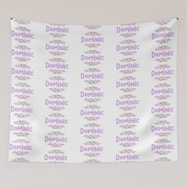 Item preview, Purple Flower Dominic Name Label designed and sold by NormadWorld.