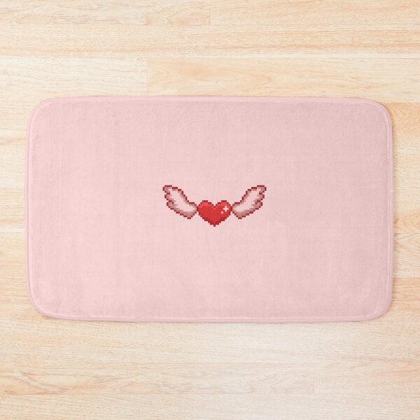 Item preview, pixel red heart with wings designed and sold by ceyin.