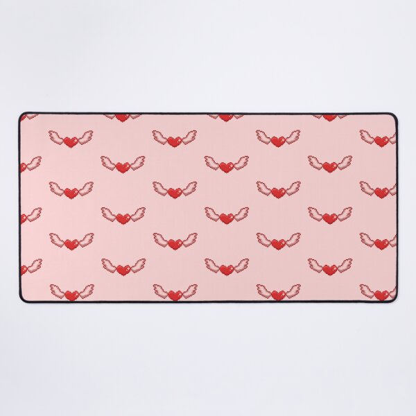 Item preview, pixel red heart with wings designed and sold by ceyin.