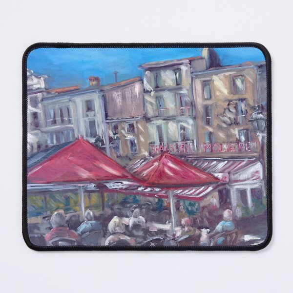 Item preview, French Brasserie - Moliére Pezenas - Oil Painting designed and sold by Autignac-Artist.