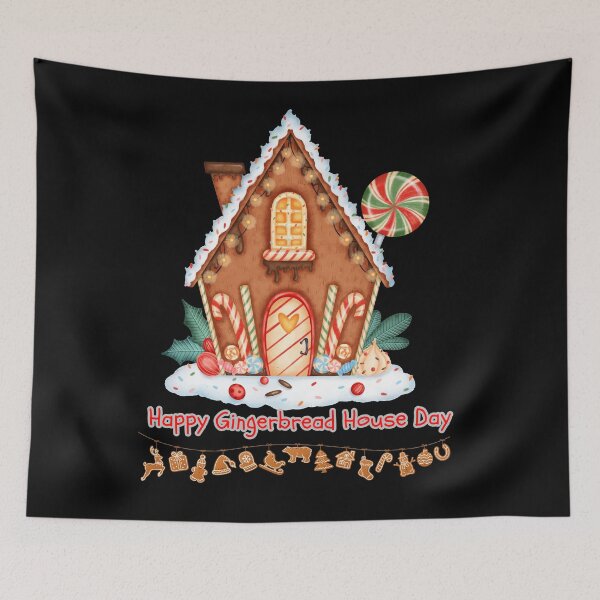 Item preview, "Gingerbread House Day" is a day when people around the world come together to build beautiful gingerbread houses and create fun during the Christmas festival. designed and sold by attakorn.