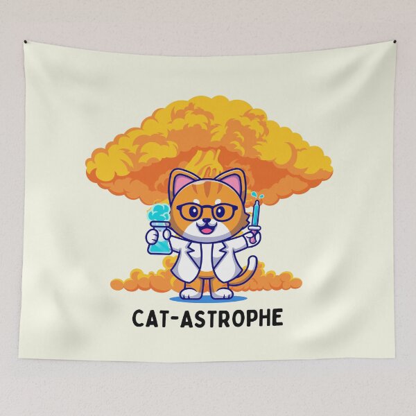 Item preview, Explosive Discovery: The Mad Scientist Cat designed and sold by RuyaFab.