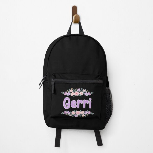 Item preview, Purple Flower Gerri Name Label (Black) designed and sold by NormadWorld.
