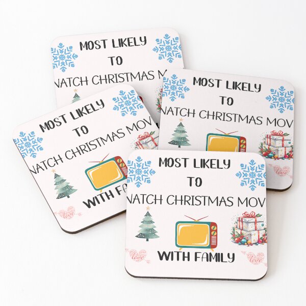 Item preview, MOST LIKELY TO  WATCH CHRISTMAS MOVIE WITH FAILY designed and sold by CrissBOOM.