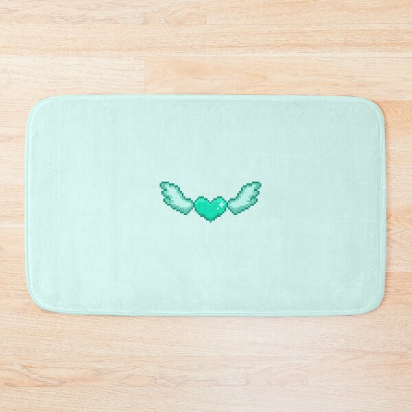 Item preview, pixel green heart with wings designed and sold by ceyin.