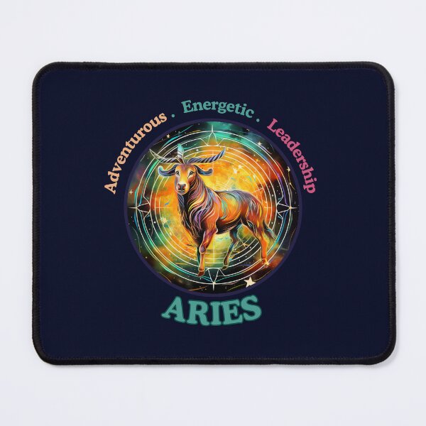 Item preview, Vibrant Daily Horoscopes Aries zodiac- Horescope/SunSign Theme  on  blue back ground designed and sold by CosmicNook1.