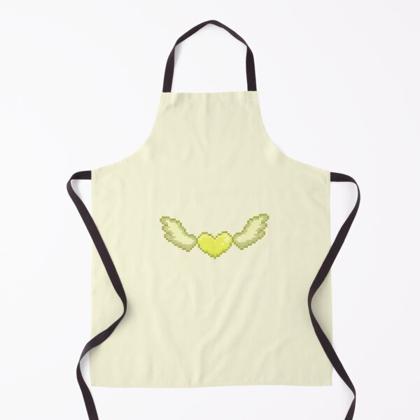 Item preview, pixel yellow heart with wings designed and sold by ceyin.