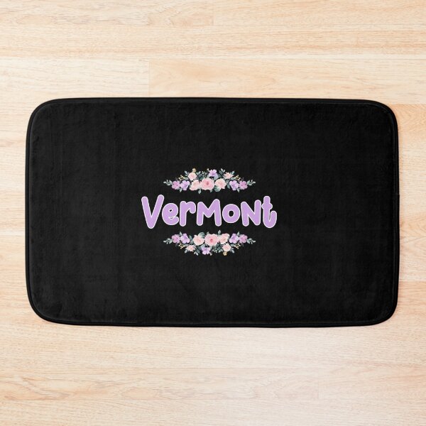 Item preview, Purple Flower Vermont Name Label (Black) designed and sold by NormadWorld.