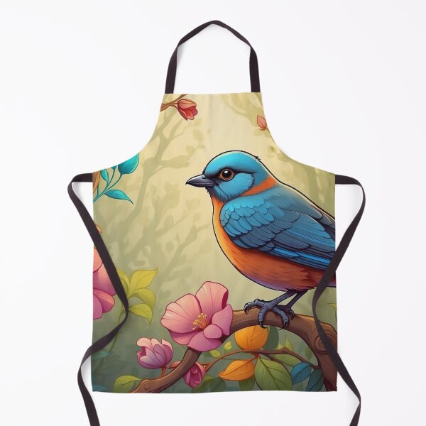 Item preview, Floral Serenade: Vibrant Bird Perched in Blossoming Bower designed and sold by Nick Seidel.