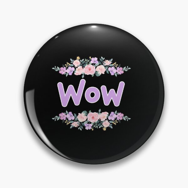 Item preview, Purple Flower Wow Name Label (Black) designed and sold by NormadWorld.