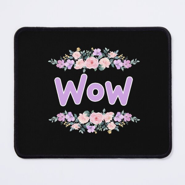 Item preview, Purple Flower Wow Name Label (Black) designed and sold by NormadWorld.