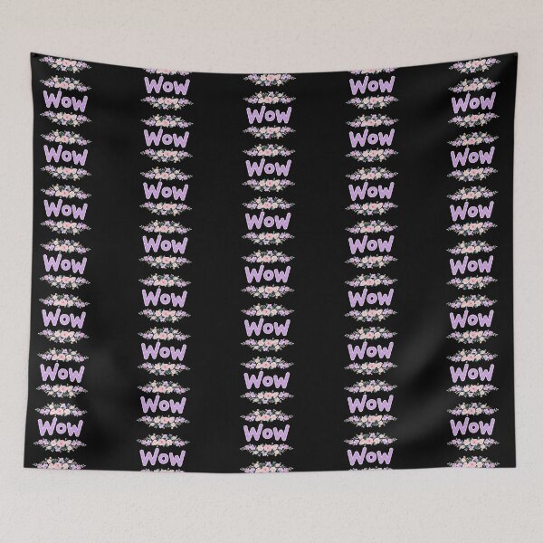 Item preview, Purple Flower Wow Name Label (Black) designed and sold by NormadWorld.
