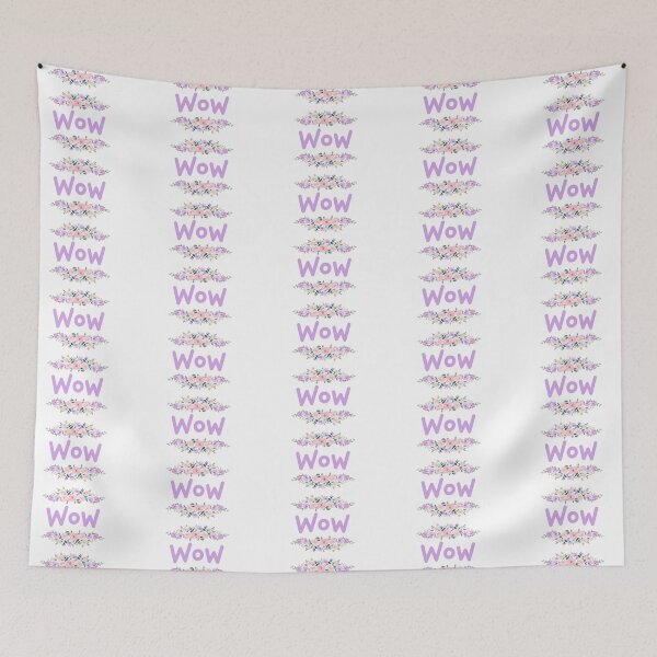 Item preview, Purple Flower Wow Name Label designed and sold by NormadWorld.