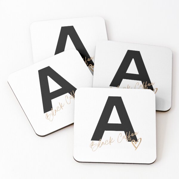 Item preview, Letter A mug for Black Coffee Lovers designed and sold by 13thOak.
