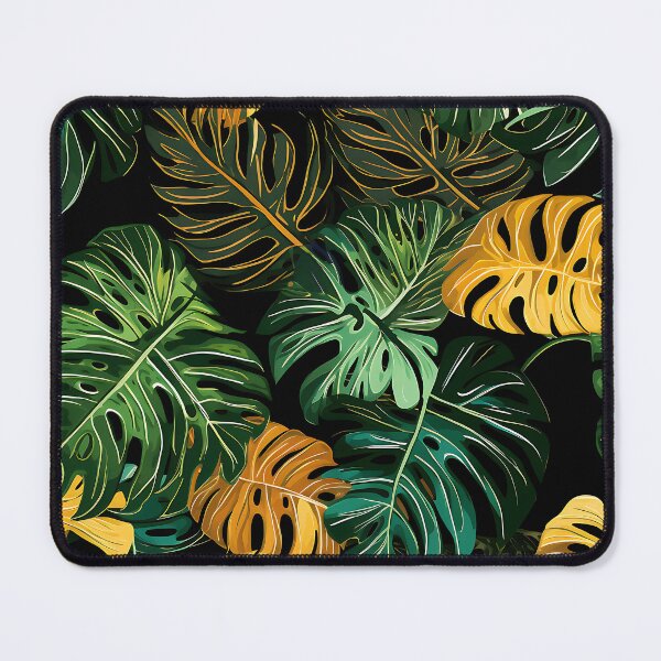 Item preview, Monstera Vibrant Tropical Leaves on a Black Background designed and sold by HisoTorDesign.