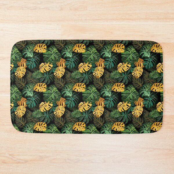 Item preview, Monstera Vibrant Tropical Leaves on a Black Background designed and sold by HisoTorDesign.