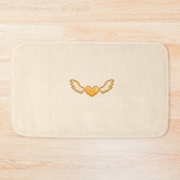 Item preview, pixel orange heart with wings designed and sold by ceyin.