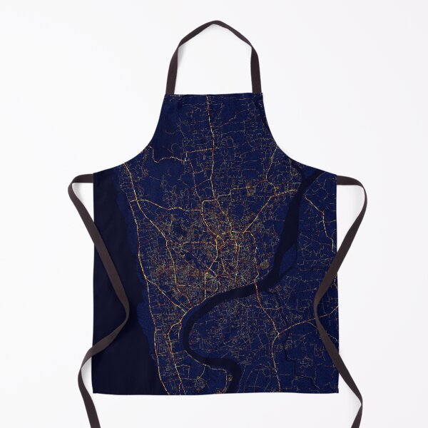 Item preview, Chittagong, Bengal, Bangladesh Map -  City At Night designed and sold by deMAP.