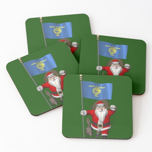 Item preview, Santa Claus Visiting The Beaver State Oregon designed and sold by Mythos57.