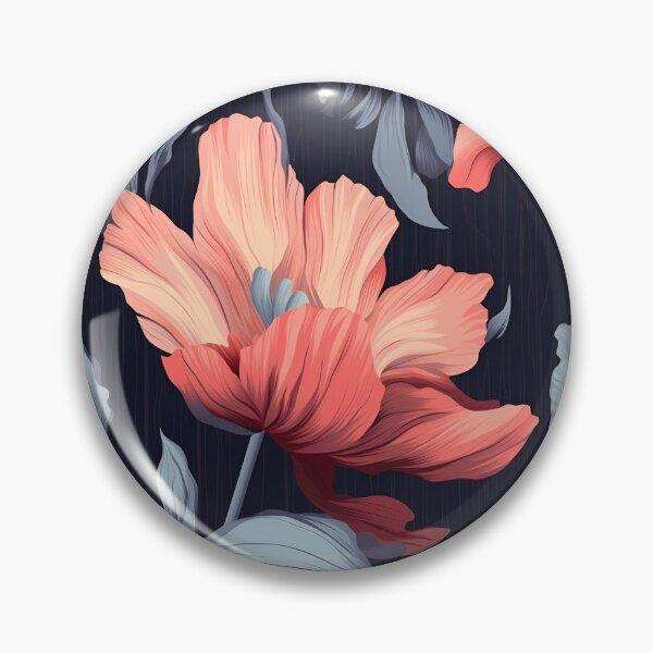 Item preview, Light orange and light azure tulips, poppies flower designed and sold by Artdroid.