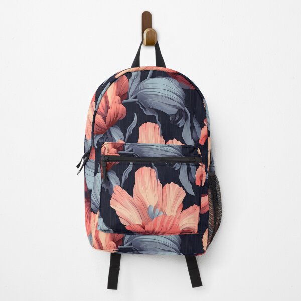 Artikelvorschau, Hellorange und hellazurblaue Tulpen, Mohnblumen entworfen und verkauft von Artdroid.
