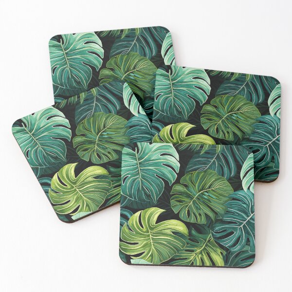 Item preview, Monstera Tropical Leaves Abstract Pattern designed and sold by HisoTorDesign.