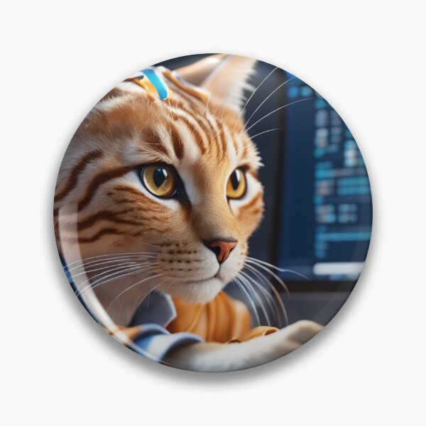 Item preview, programmer cat designed and sold by CodeCrush.