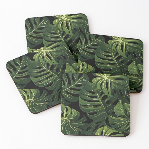 Item preview, Monstera Tropical Leaves Abstract Pattern designed and sold by HisoTorDesign.