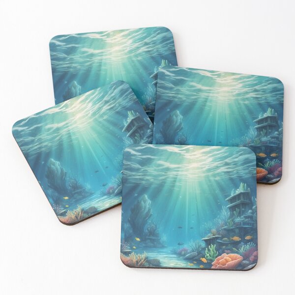 Item preview, Underwater scene with rays of light designed and sold by Andrey-Myagkov.