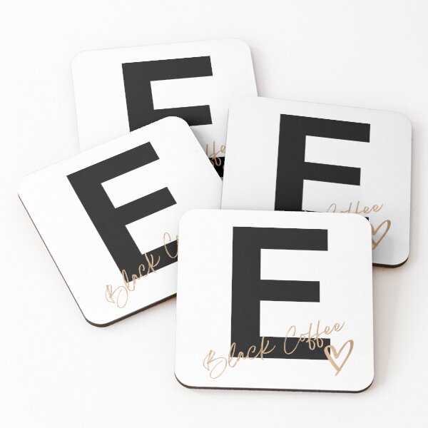 Item preview, Letter E mug for Black Coffee Lovers designed and sold by 13thOak.