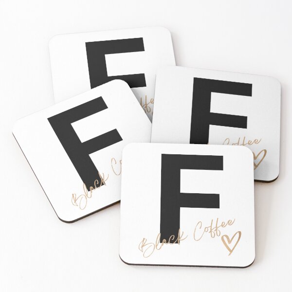 Item preview, Letter F mug for Black Coffee Lovers designed and sold by 13thOak.