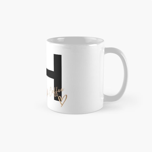 Item preview, Letter H mug for Black Coffee Lovers designed and sold by 13thOak.